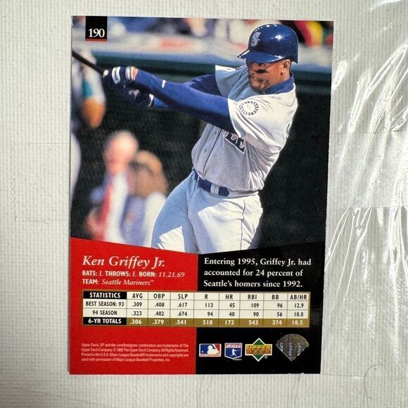1995 Upper Deck Sp Ken Griffey Jr Mariners - Picture 3 of 3